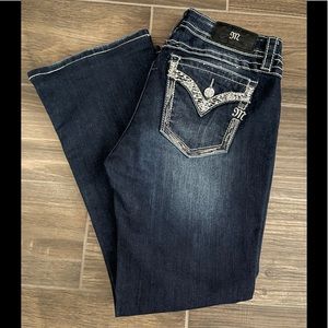 MISS ME Signature Boot Cut Jeans | Dark Wash | 33